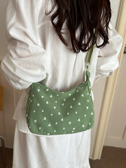 Women's Decorative Buckle Detail Stitching Chain Shoulder Strap Shoulder Bag Street Fashion Hobo Bag