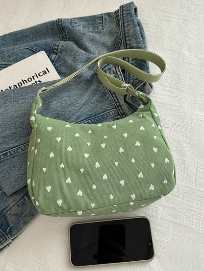 Women's Decorative Buckle Detail Stitching Chain Shoulder Strap Shoulder Bag Street Fashion Hobo Bag