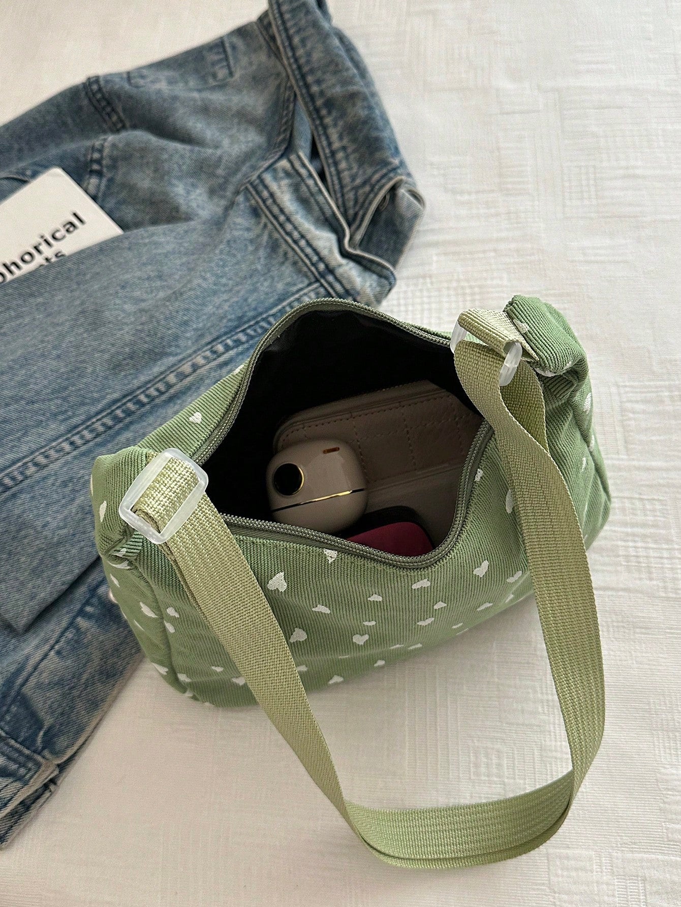 Women's Decorative Buckle Detail Stitching Chain Shoulder Strap Shoulder Bag Street Fashion Hobo Bag