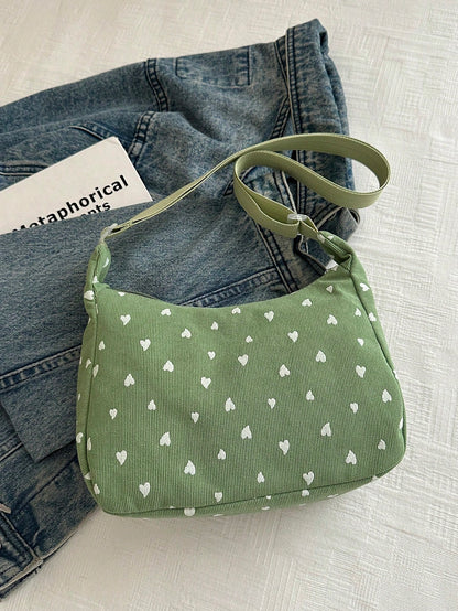 Women's Decorative Buckle Detail Stitching Chain Shoulder Strap Shoulder Bag Street Fashion Hobo Bag