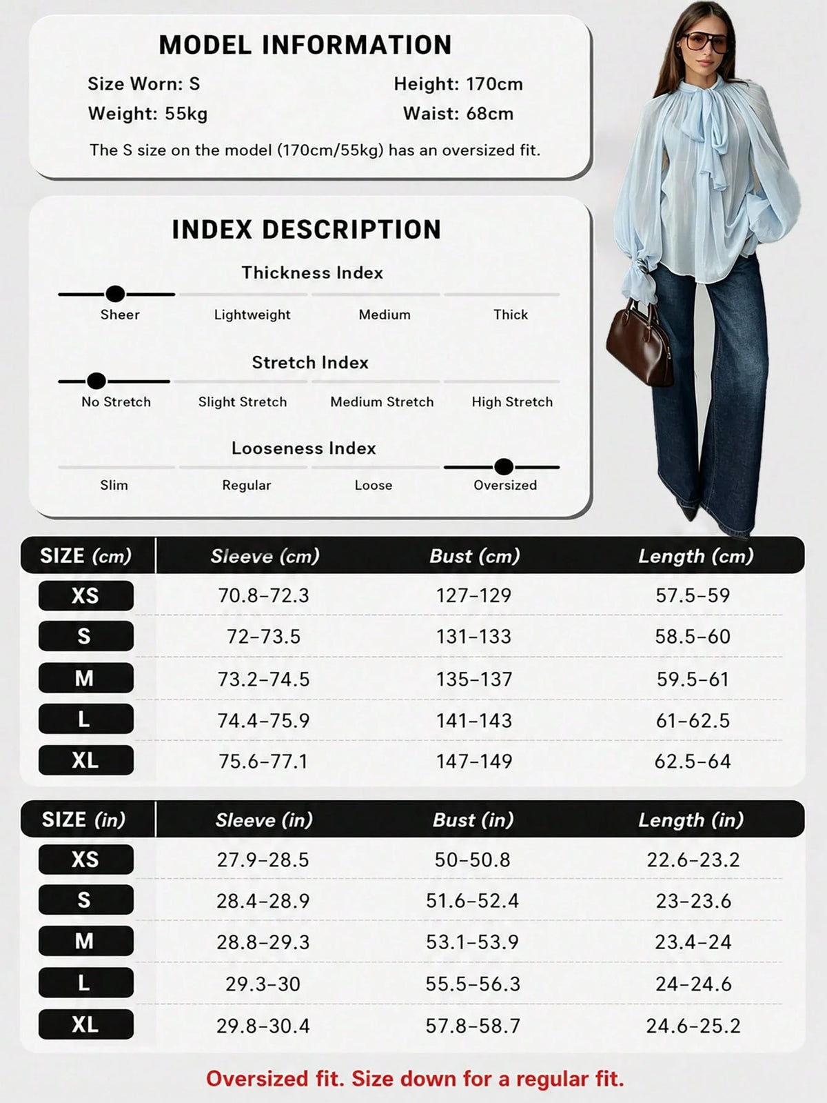 Women's Elegant Casual Stand Collar Sheer Long Sleeve Blouse- Ruffle Hem, Lantern Sleeve, Front Pleats, Sheer, Front Button, Lightweight Chiffon Fabric, Satin Contrast Color Blocking, Loose Fit Shirt