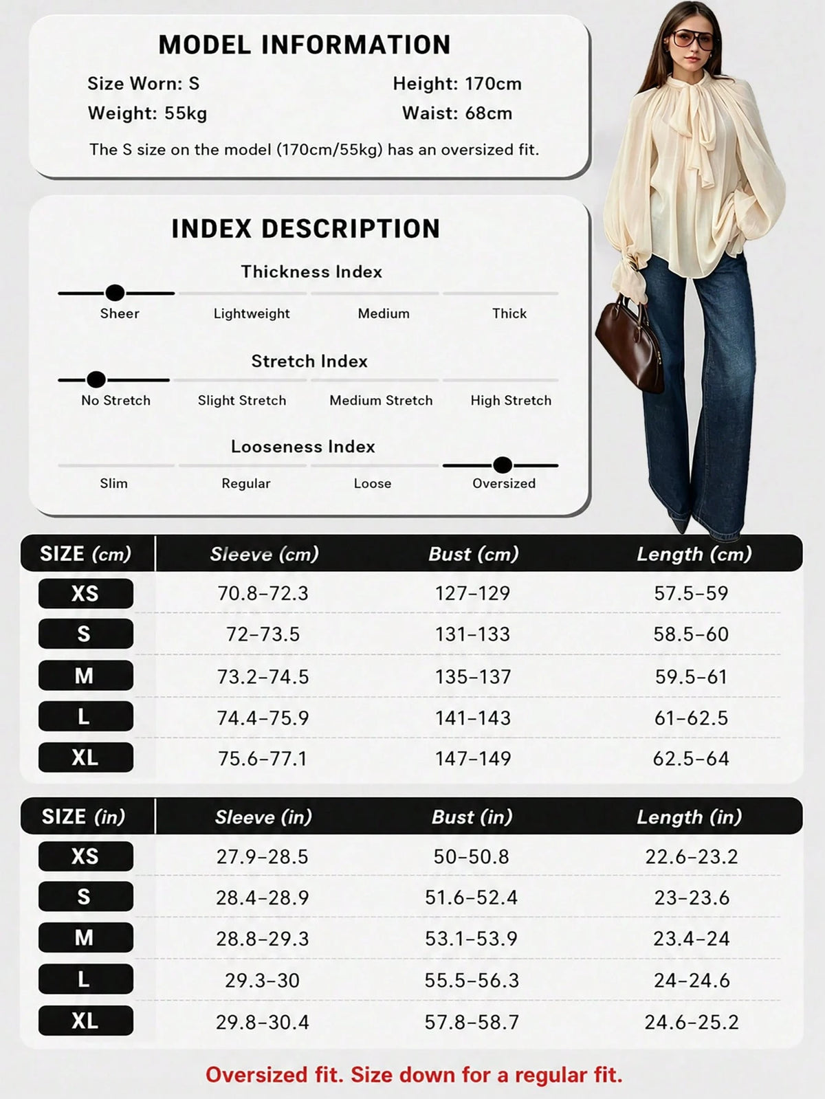 Women's Elegant Casual Stand Collar Sheer Long Sleeve Blouse- Ruffle Hem, Lantern Sleeve, Front Pleats, Sheer, Front Button, Lightweight Chiffon Fabric, Satin Contrast Color Blocking, Loose Fit Shirt