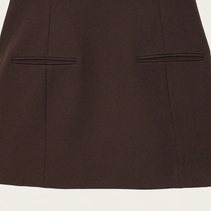 Women's Elegant Summer Dress Crew Neck Puff Short Sleeve Mini Bodycon Sheath For Evening Party Wedding Guest Office Work Casual Formal Occasions Brown