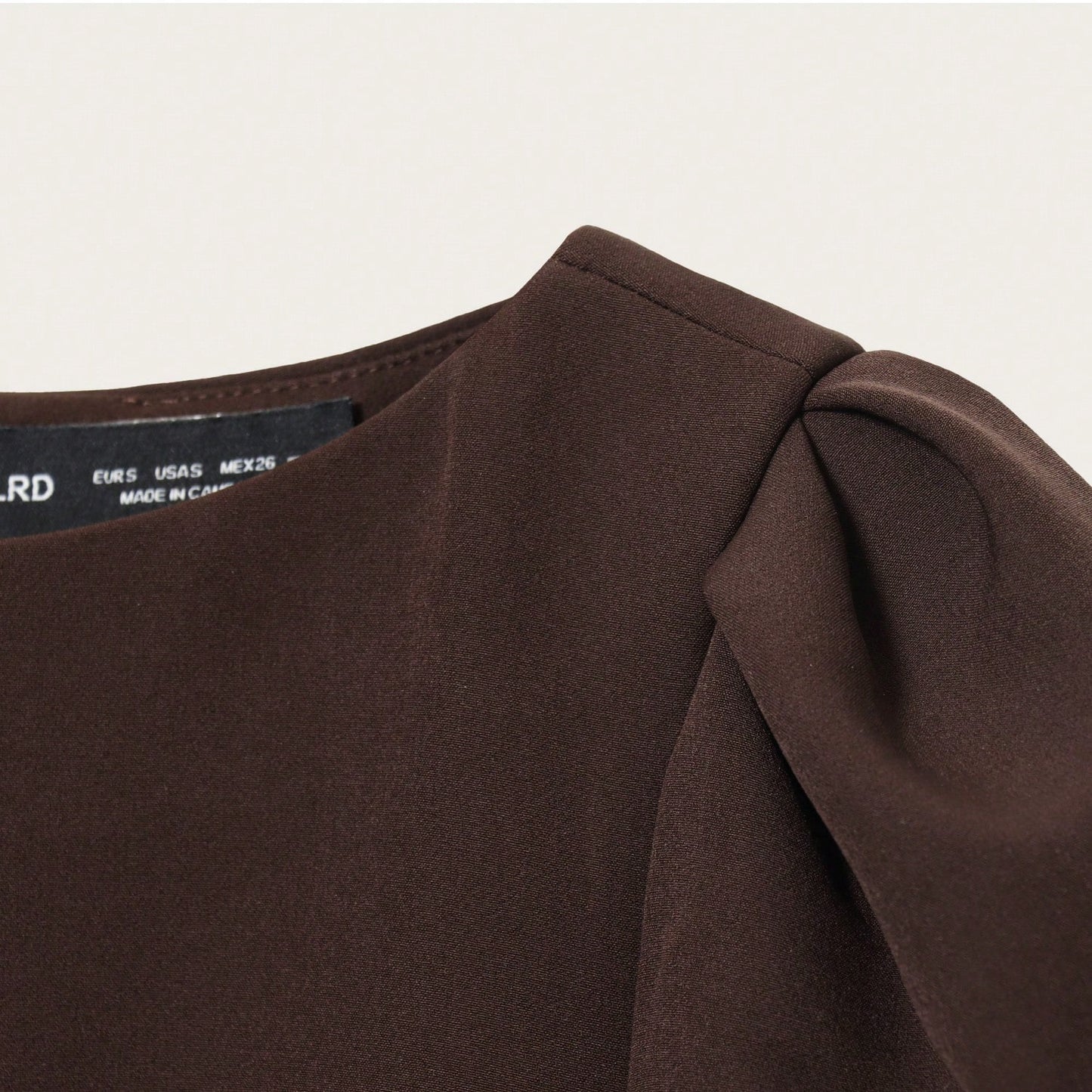 Women's Elegant Summer Dress Crew Neck Puff Short Sleeve Mini Bodycon Sheath For Evening Party Wedding Guest Office Work Casual Formal Occasions Brown