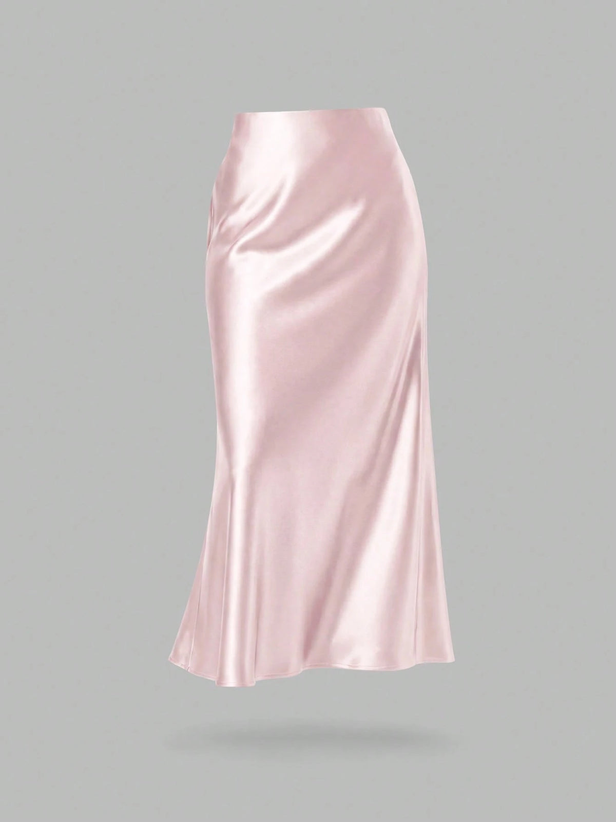 Women's Fashion Elastic Satin Feeling Satin Maxi Skirt, Suitable For All Seasons Pink Elegant Spring