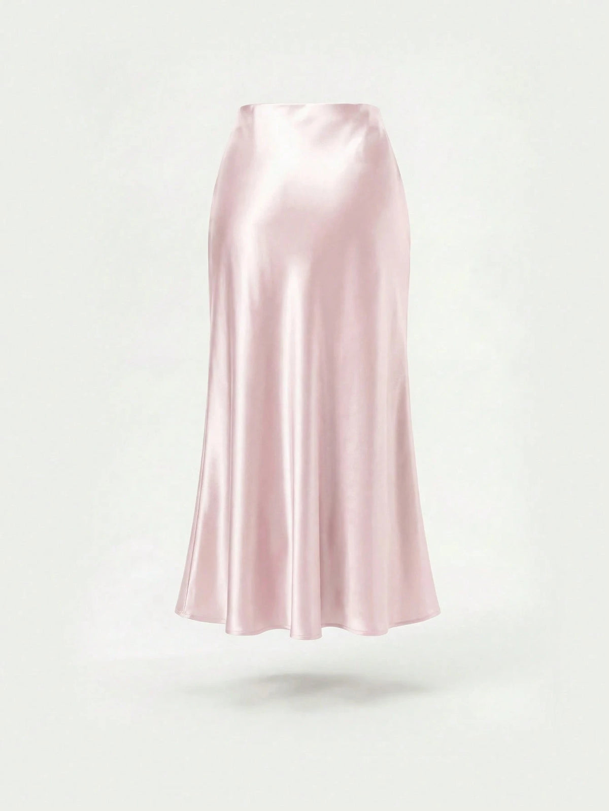 Women's Fashion Elastic Satin Feeling Satin Maxi Skirt, Suitable For All Seasons Pink Elegant Spring