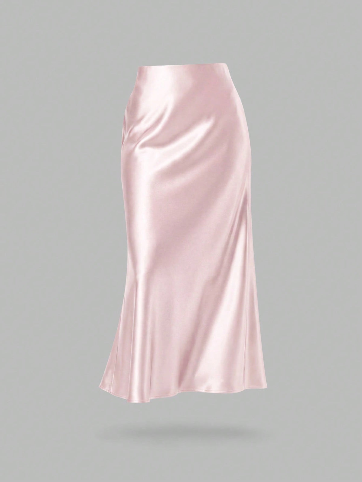 Women's Fashion Elastic Satin Feeling Satin Maxi Skirt, Suitable For All Seasons Pink Elegant Spring
