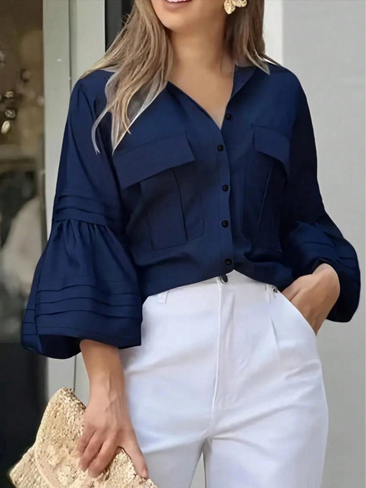 Women's New Vacation Shirt, Comfortable Casual Top Suitable For Daily, Home And Beach Wear
