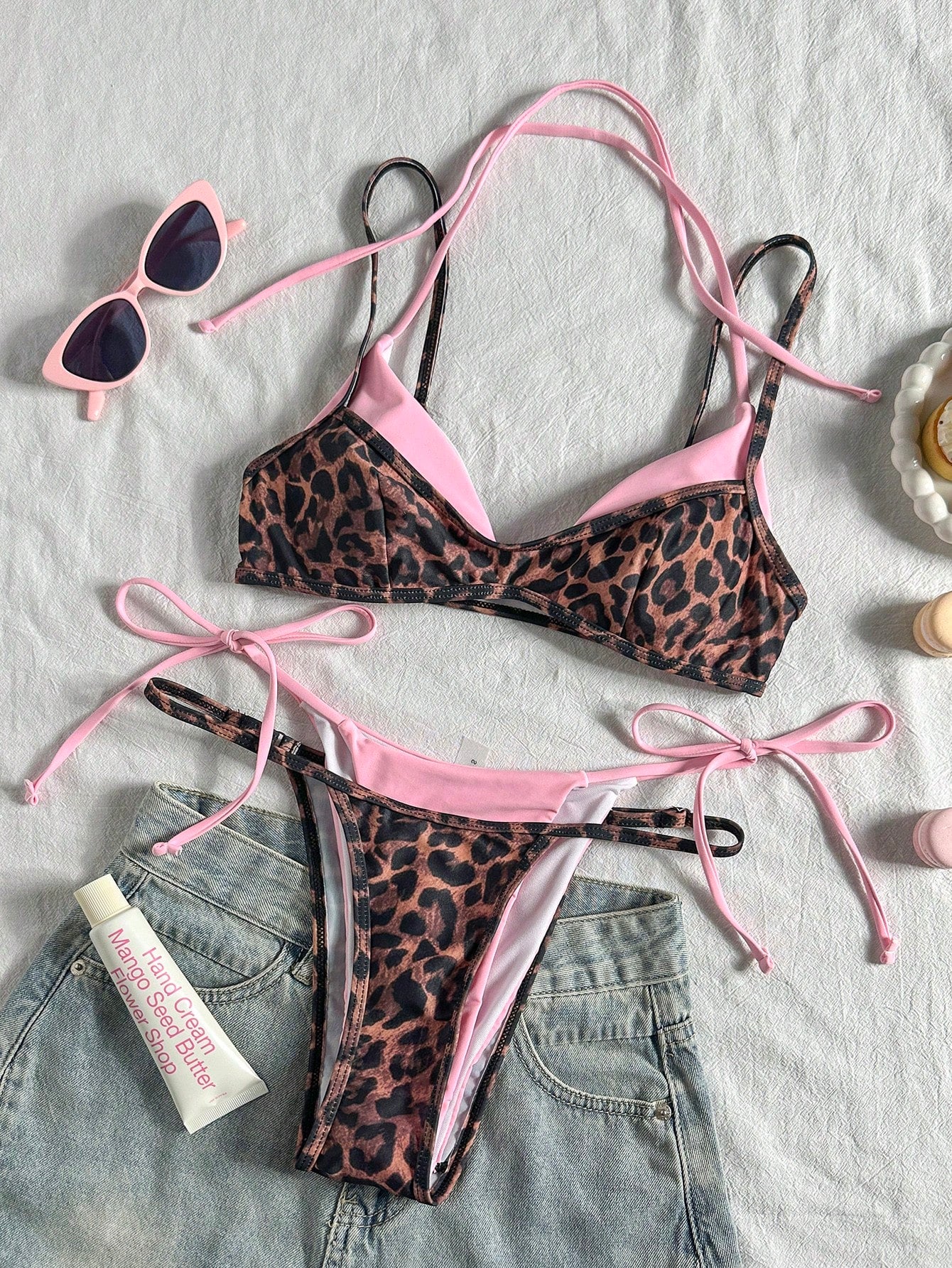 Women's Retro Animal Stripe Bikini Swimwear Casual Fashion Set Summer Vacation Beach