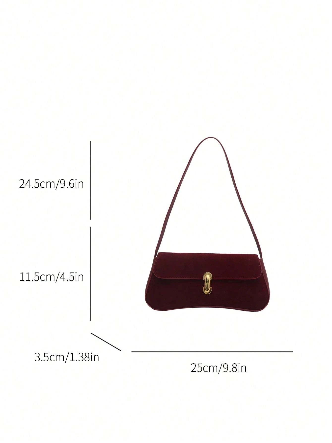 Women's Retro Faux Leather Flap Decor Underarm Shoulder Bag, Suitable For Dates, Outings, Parties And Other Occasions