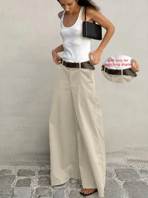 Women's Solid Color Casual Versatile Daily Wear Long Pants