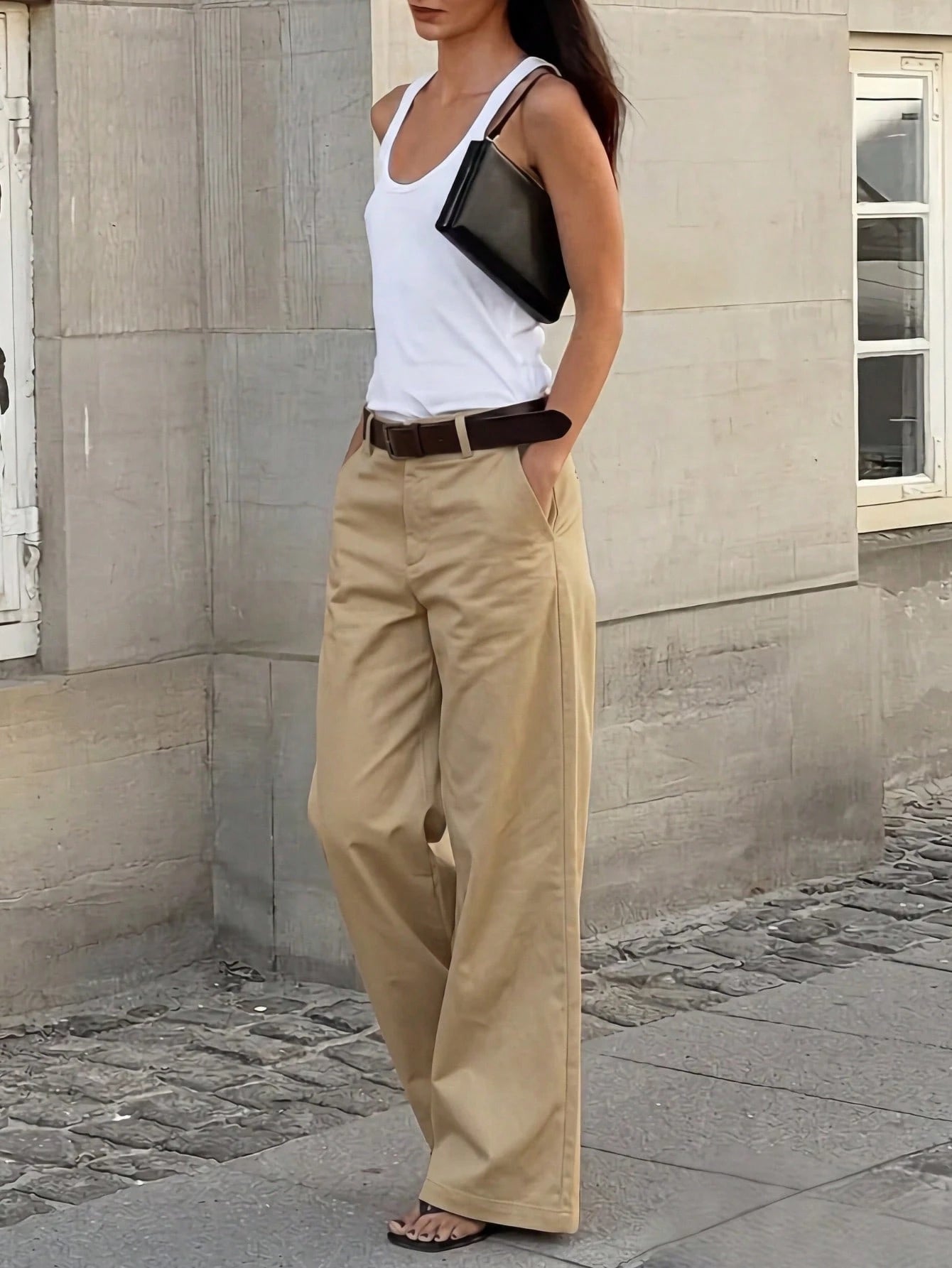 Women's Solid Color Casual Versatile Daily Wear Long Pants