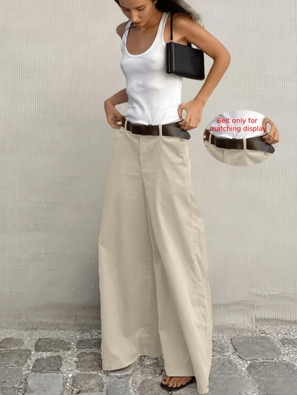 Women's Solid Color Casual Versatile Daily Wear Long Pants