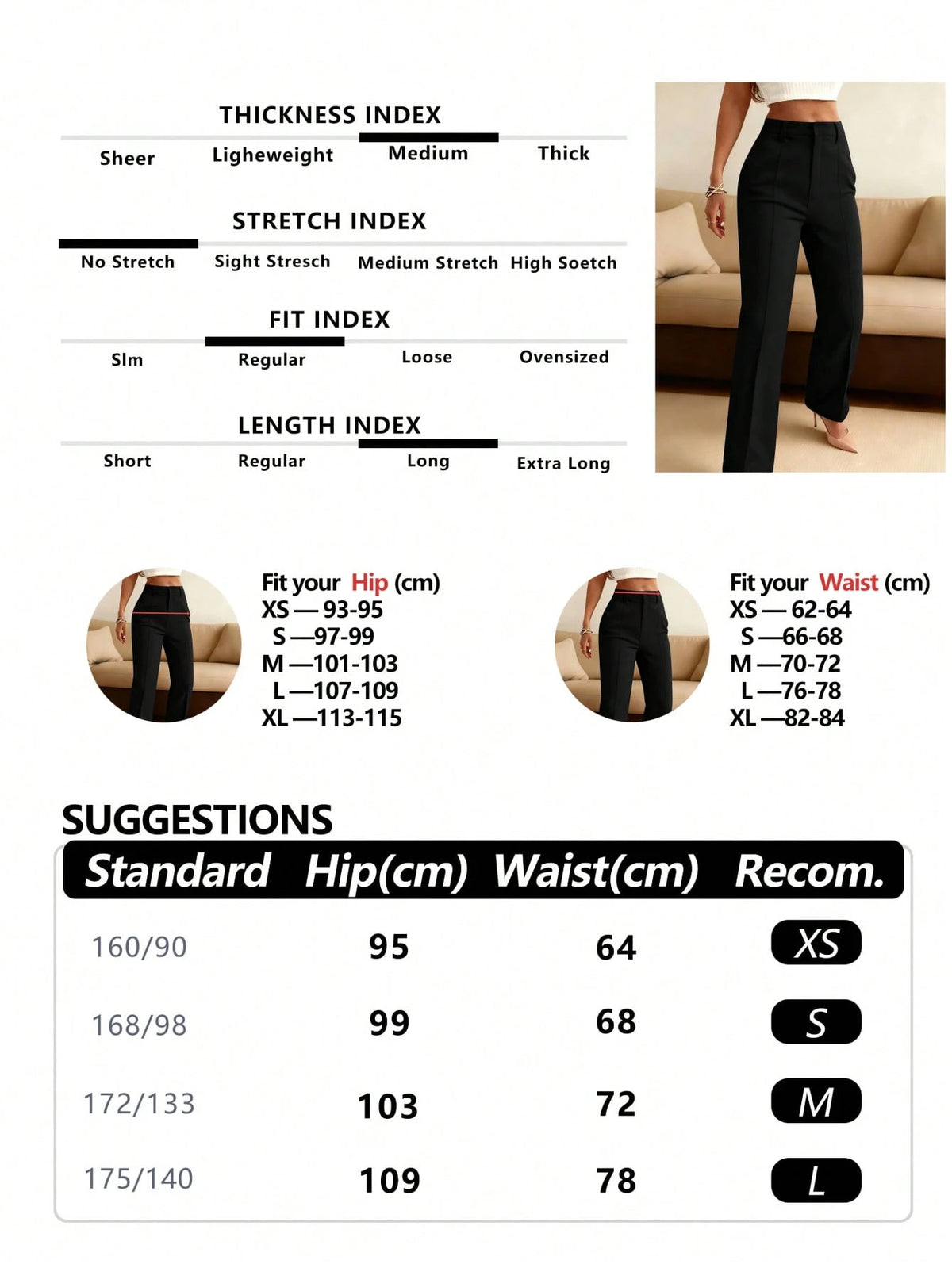 Women's Solid Color Wide Leg Straight Casual Pants, Minimalist Business Versatile Commuter Trousers Spring Black, Work To Weekend