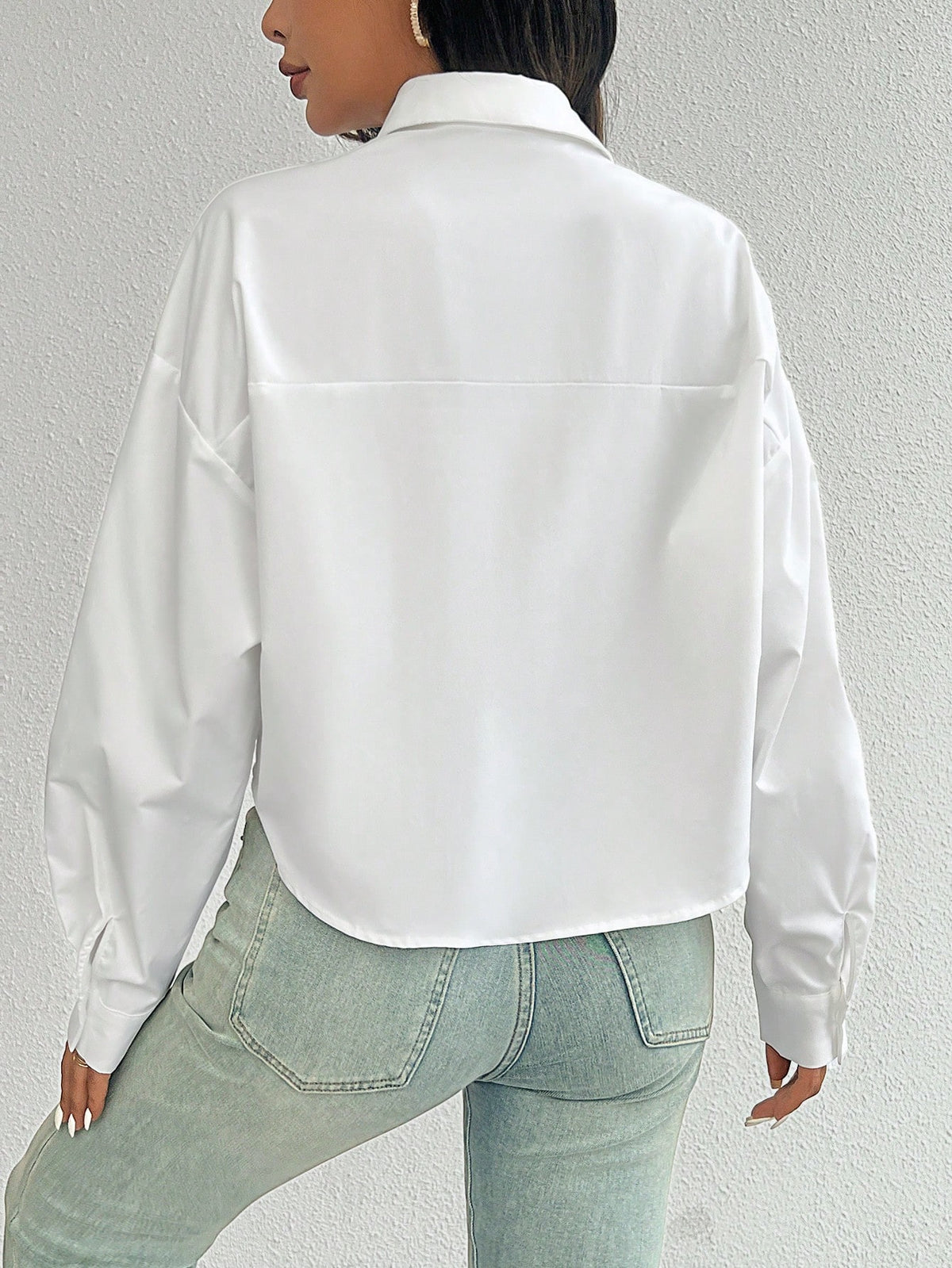 Women's Striped Button-Front Long Sleeve Shirt With Pockets
