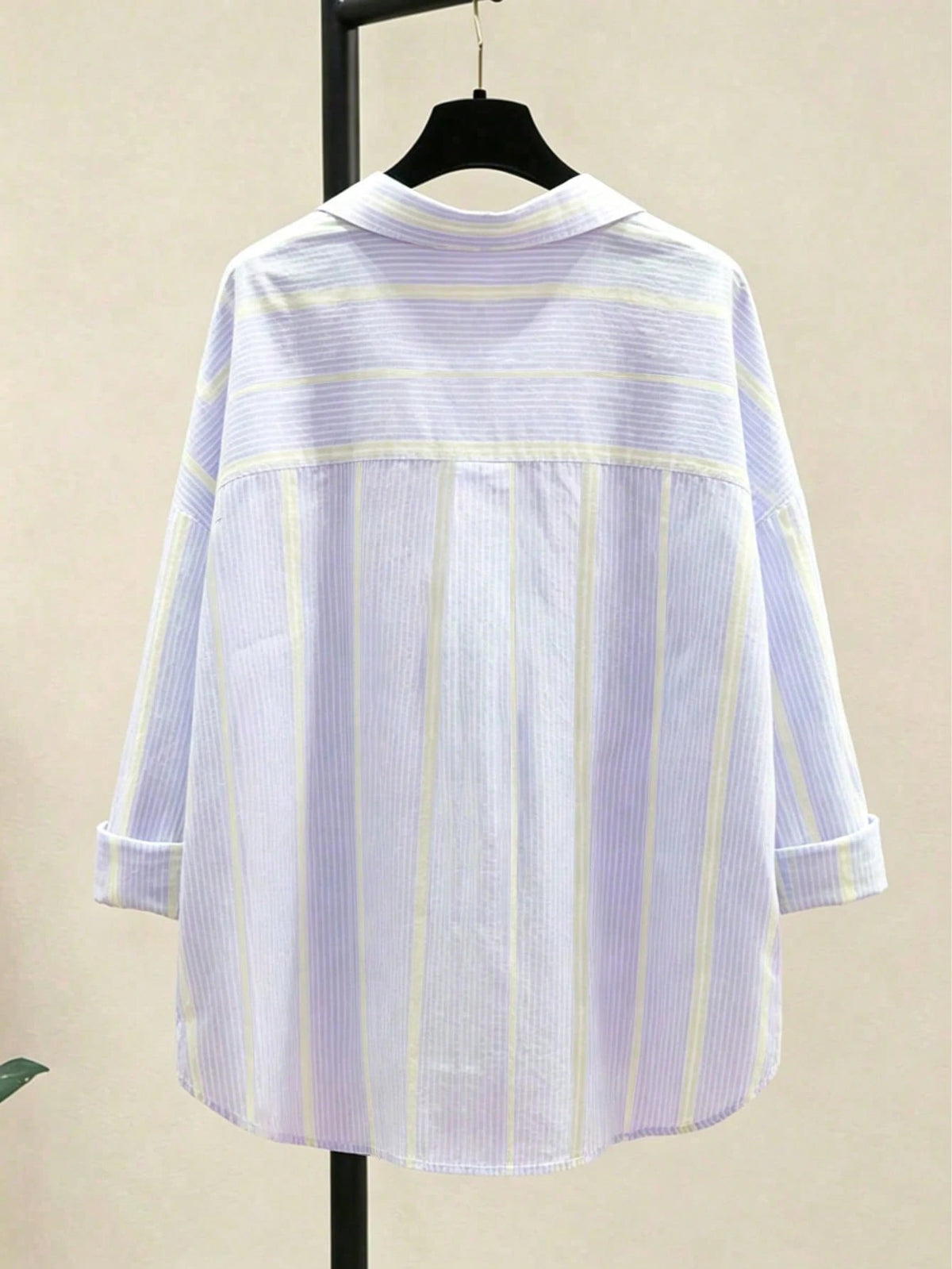 Women's Striped Casual & Office Elegant Striped Button-Up Shirt, Long Sleeve, Spring/Summer