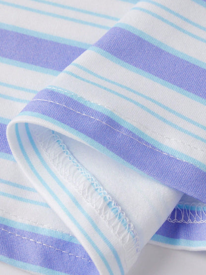 Women's Striped Crisscross Back Tennis Dress Sleeveless Square Neck A-Line Mini Dress Spaghetti Straps Built-In Shorts Activewear Casual Golf Outfit