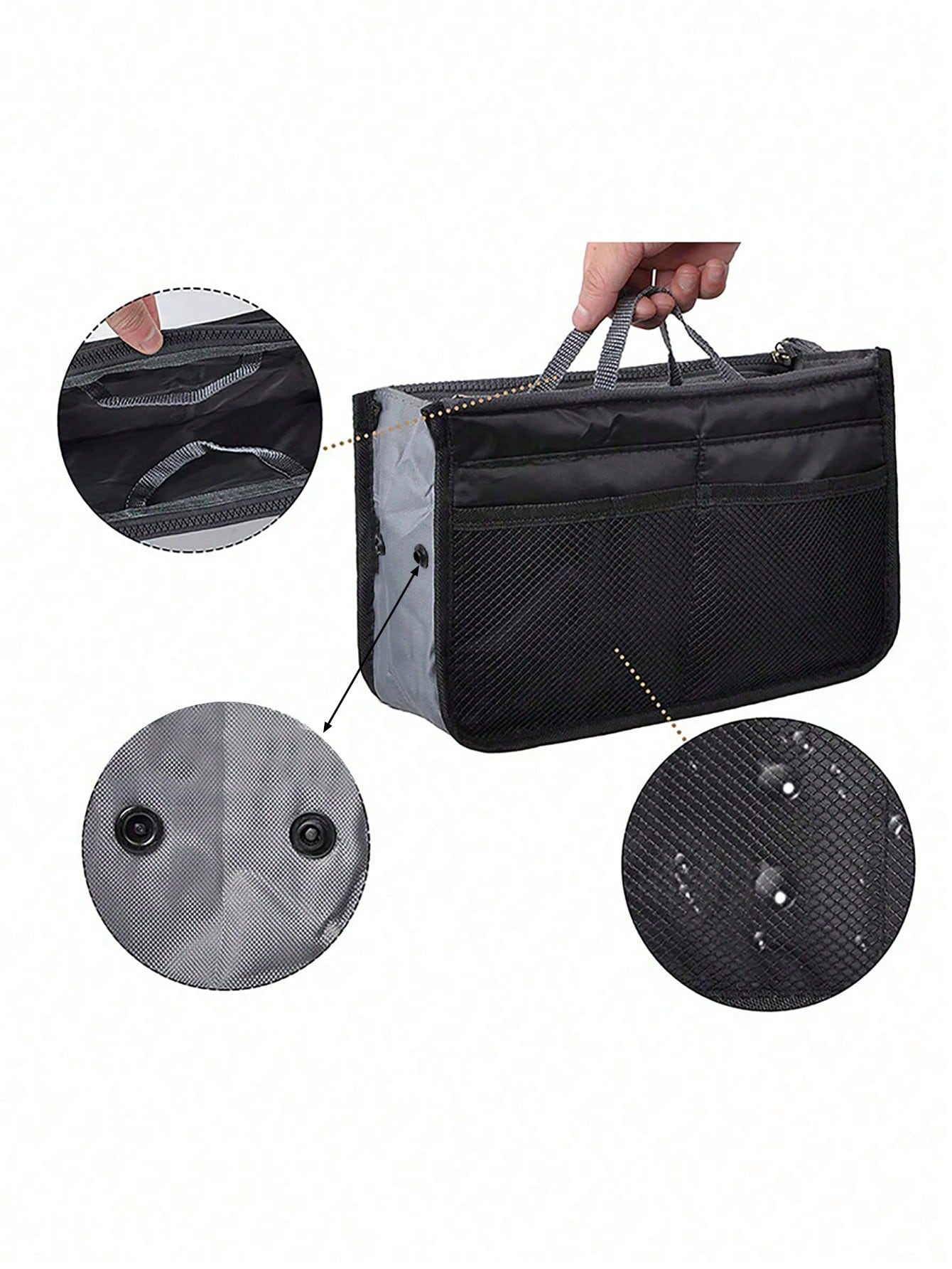 Women Travel Insert Organizer Handbag Purse Large Liner Lady Makeup Cosmetic Bag Female Tote Bag Classic Inner Portable Organizer Makeup Bag Make Up Accessories For Teen Girls Women College Students R