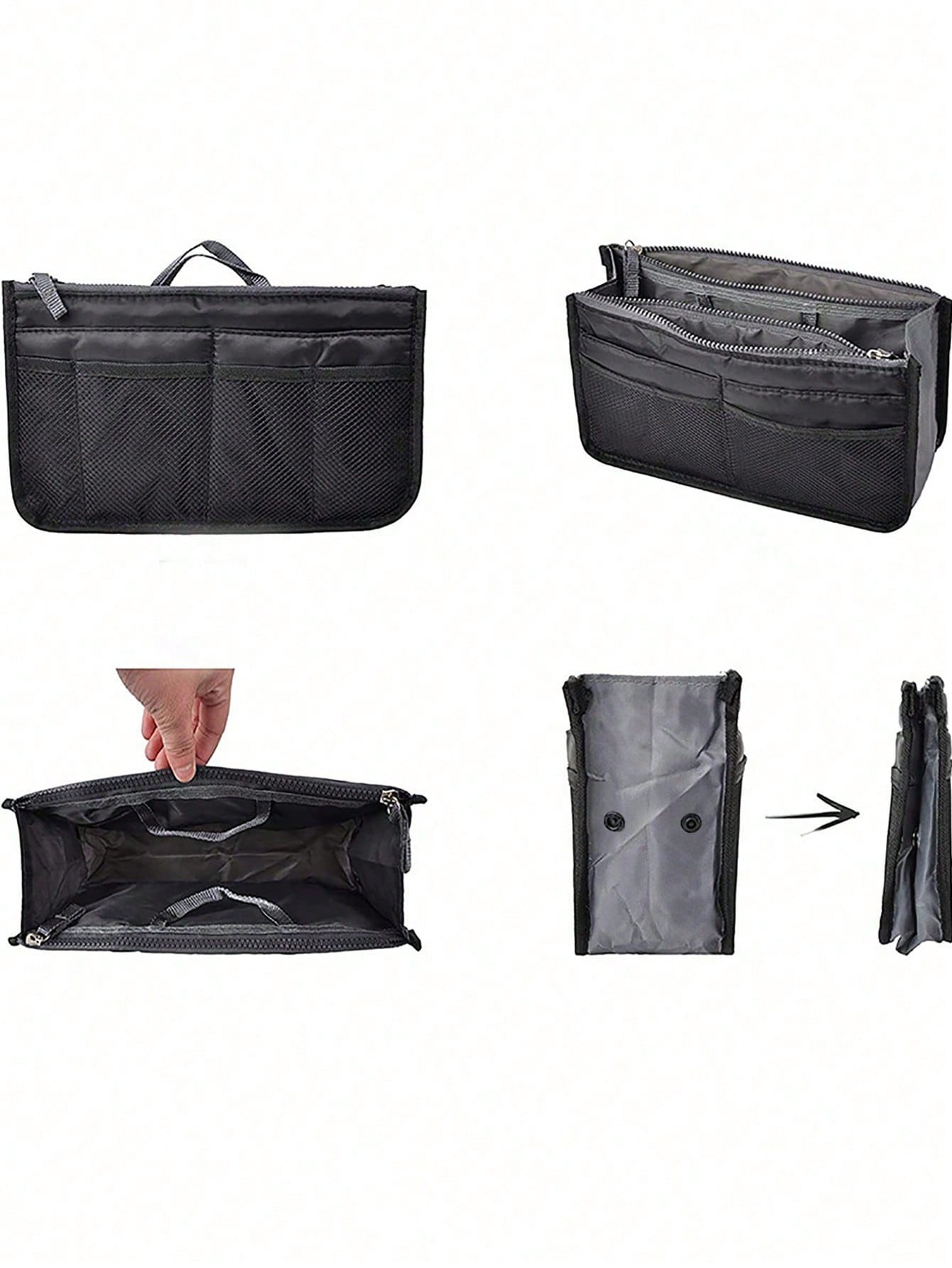 Women Travel Insert Organizer Handbag Purse Large Liner Lady Makeup Cosmetic Bag Female Tote Bag Classic Inner Portable Organizer Makeup Bag Make Up Accessories For Teen Girls Women College Students R