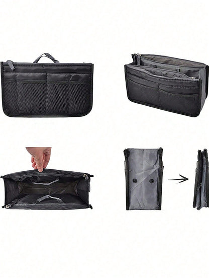 Women Travel Insert Organizer Handbag Purse Large Liner Lady Makeup Cosmetic Bag Female Tote Bag Classic Inner Portable Organizer Makeup Bag Make Up Accessories For Teen Girls Women College Students R