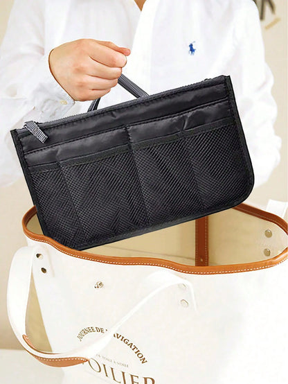 Women Travel Insert Organizer Handbag Purse Large Liner Lady Makeup Cosmetic Bag Female Tote Bag Classic Inner Portable Organizer Makeup Bag Make Up Accessories For Teen Girls Women College Students R