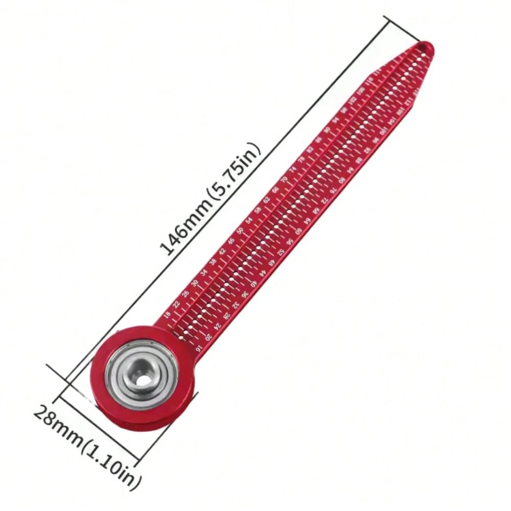 Woodworking Marking Tool, Woodworking Drawing Compass, Aluminum Alloy Drawing Tool Hole Ruler, High-Precision Woodworking Marking Gauge, Concentric Axis Design And Painting, Engineering Decoration Hol