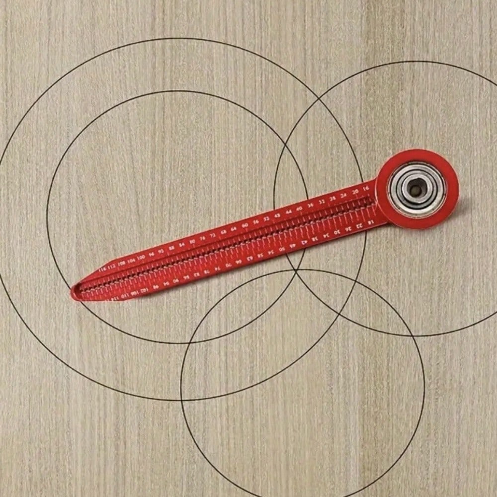 Woodworking Marking Tool, Woodworking Drawing Compass, Aluminum Alloy Drawing Tool Hole Ruler, High-Precision Woodworking Marking Gauge, Concentric Axis Design And Painting, Engineering Decoration Hol
