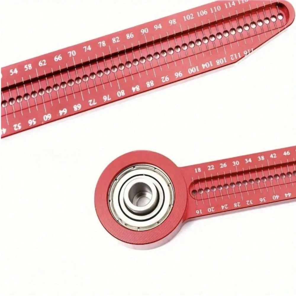 Woodworking Marking Tool, Woodworking Drawing Compass, Aluminum Alloy Drawing Tool Hole Ruler, High-Precision Woodworking Marking Gauge, Concentric Axis Design And Painting, Engineering Decoration Hol
