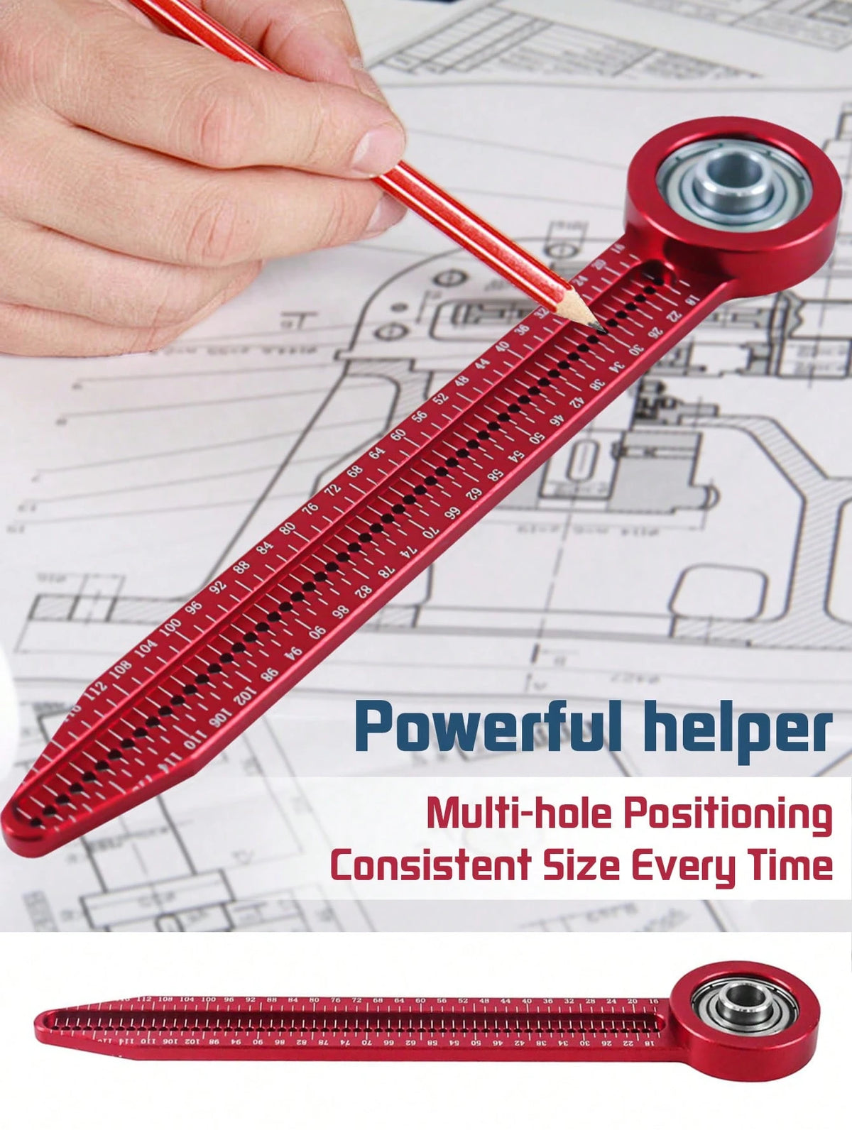 Woodworking Scribing Gauge, Woodworking Drawing Compasses Round Drawing Tool Hole Ruler, High Precision Woodworking Scribing Gauge, Scribing Measuring Tool