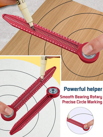Woodworking Scribing Gauge, Woodworking Drawing Compasses Round Drawing Tool Hole Ruler, High Precision Woodworking Scribing Gauge, Scribing Measuring Tool