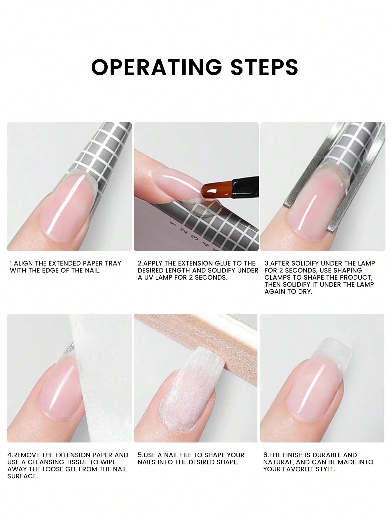 XEIJAYI 18pcs/Set 150g UV LED Curing Nail Extension Gel, Acrylic Crystal Nail Extension Gel For Home Salon DIY Nails