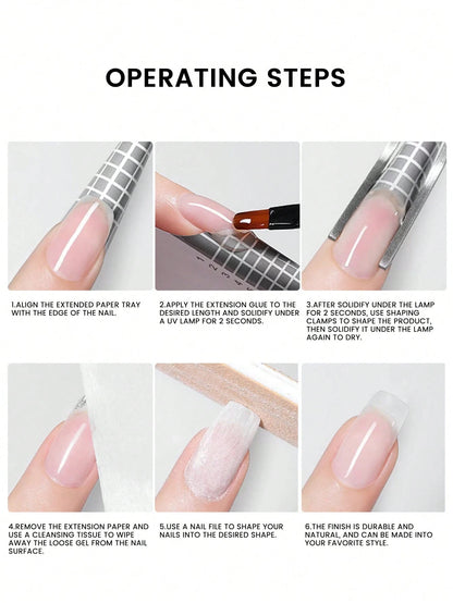XEIJAYI 18pcs/Set 150g UV LED Curing Nail Extension Gel, Acrylic Crystal Nail Extension Gel For Home Salon DIY Nails