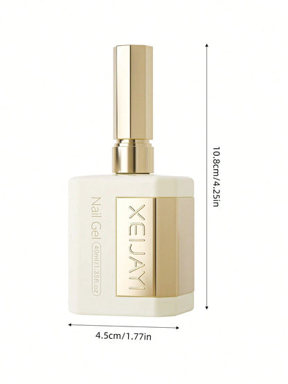 XEIJAYI 40ml Large Card Bottle Soak Off Gel Polish High Shine Longlasting Easy To Apply Solid Color For Salon Home DIY Nail Art Nail Supplies