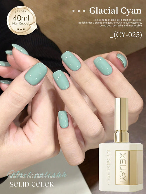 XEIJAYI Solid Color Gel Polish, Large Capacity Bottle Nail Supplies For Professional Salon & Home DIY, Gentle Ivory White Long- Lasting High- Pigment Nail Gel With Smooth Application