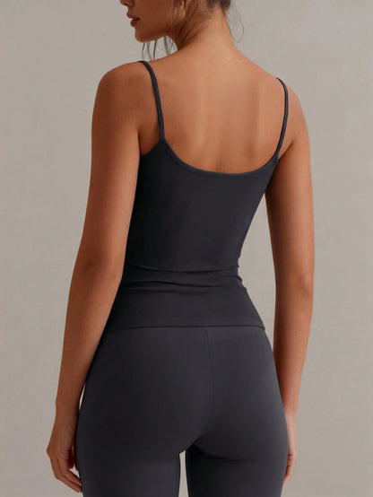 XLLAIS Sexy Backless Women Camisole, Elastic Casual Spaghetti Strap Tank Top, Summer