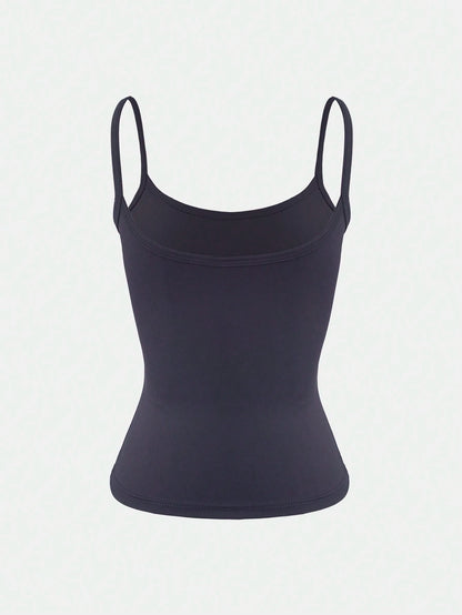 XLLAIS Sexy Backless Women Camisole, Elastic Casual Spaghetti Strap Tank Top, Summer