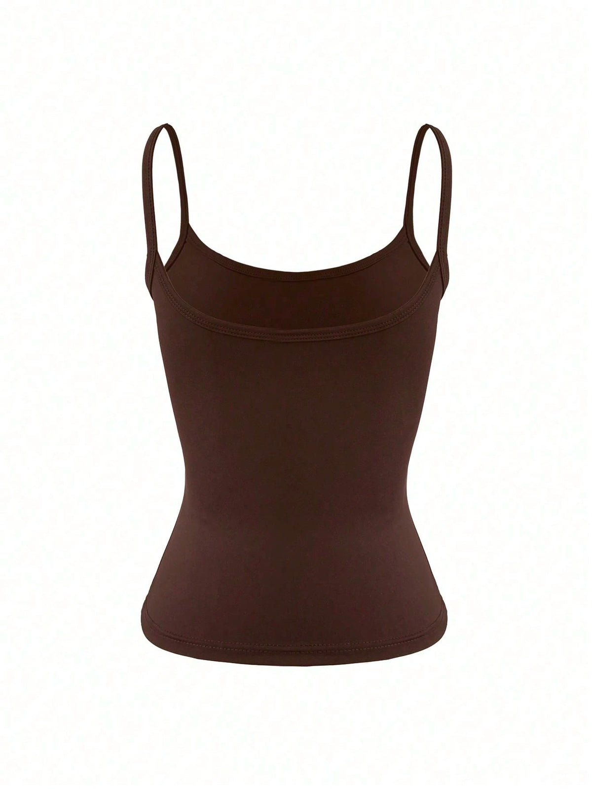XLLAIS Sexy Backless Women Tank Top, Elastic Casual Spaghetti Strap Camisole Summer Brown