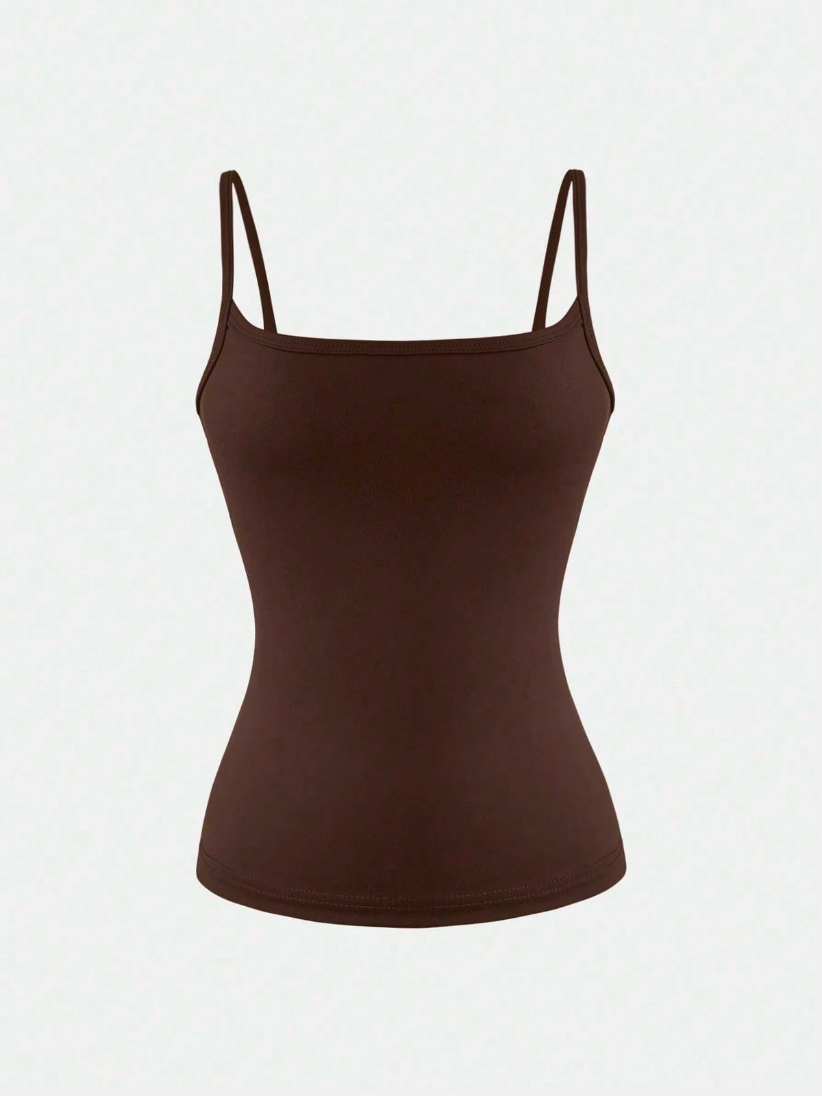 XLLAIS Sexy Backless Women Tank Top, Elastic Casual Spaghetti Strap Camisole Summer Brown