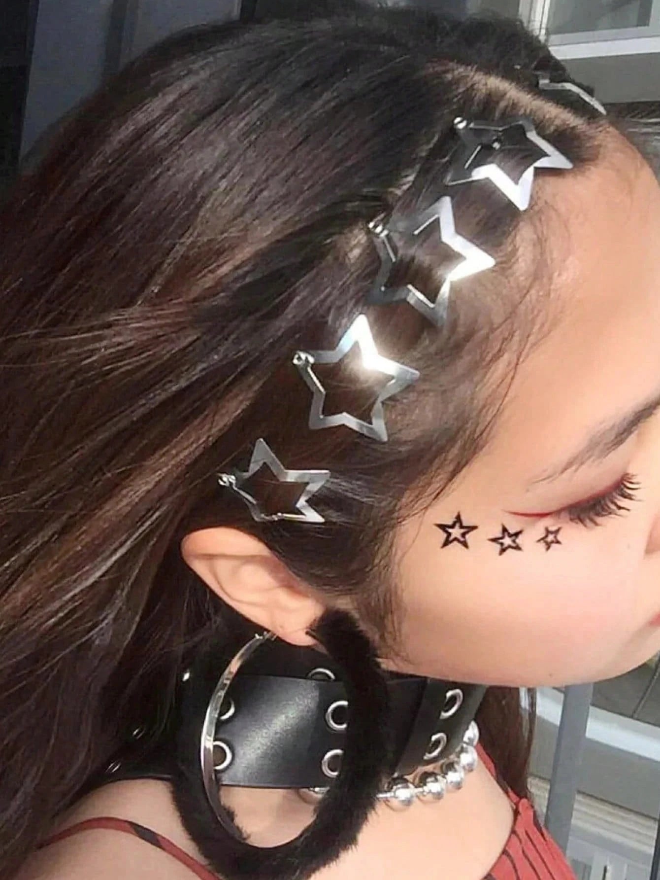 [Y2K Fashion Essential] Multi-Pack Silver Star Hair Clips! Available In 100/50/20/10 Pcs, These Stylish Star-Shaped Hair Clips Can Easily Create Sweet And Androgynous Hairstyles, Making Them A Must-Ha