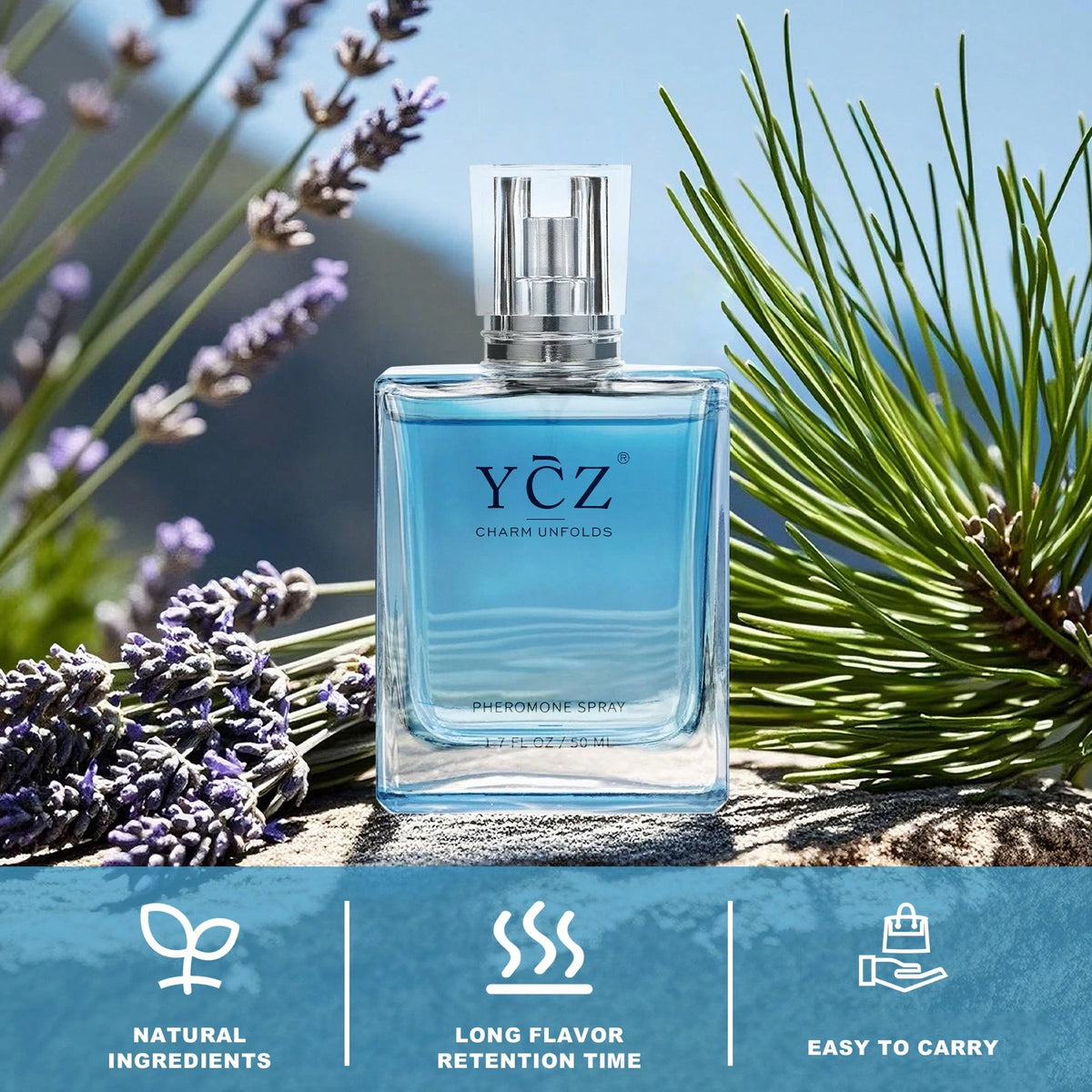 YCZ Men's Cologne 1.7 Oz (50 Ml) – Timeless Gentleman's Fragrance, Long-Lasting Fresh & Captivating Scent, Elegant Daily Wear For Men
