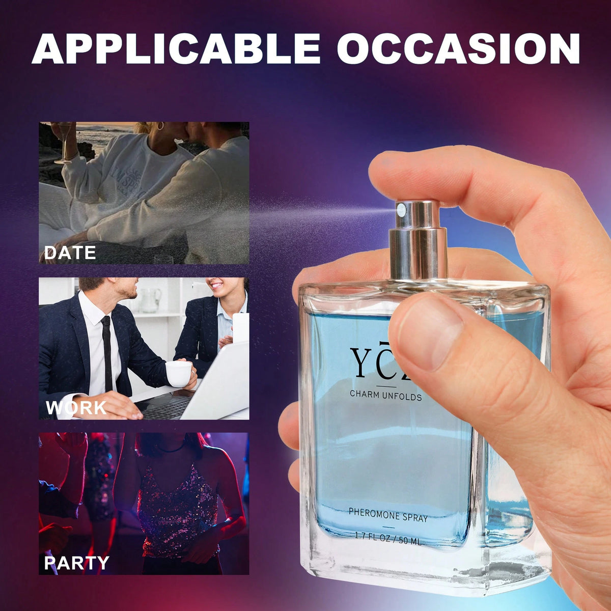 YCZ Men's Cologne 1.7 Oz (50 Ml) – Timeless Gentleman's Fragrance, Long-Lasting Fresh & Captivating Scent, Elegant Daily Wear For Men