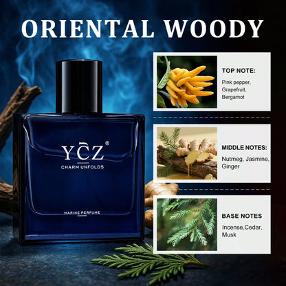 YCZ Men's Cologne 1.7 Oz (50 Ml) – Timeless Gentleman's Fragrance, Long-Lasting Fresh & Captivating Scent, Elegant Daily Wear For Men