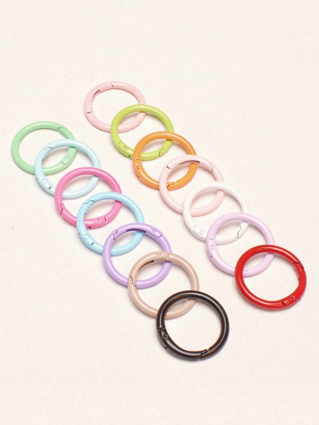 Yogodlns 10/20Pcs 33mm Colors Metal O Ring Spring Clasp Openable Round Carabiner Keychain Clips Hook Dog Chain DIY Jewelry Buckle Connector 33mm Colorful Macaron Alloy Replacement Rings For All Kinds