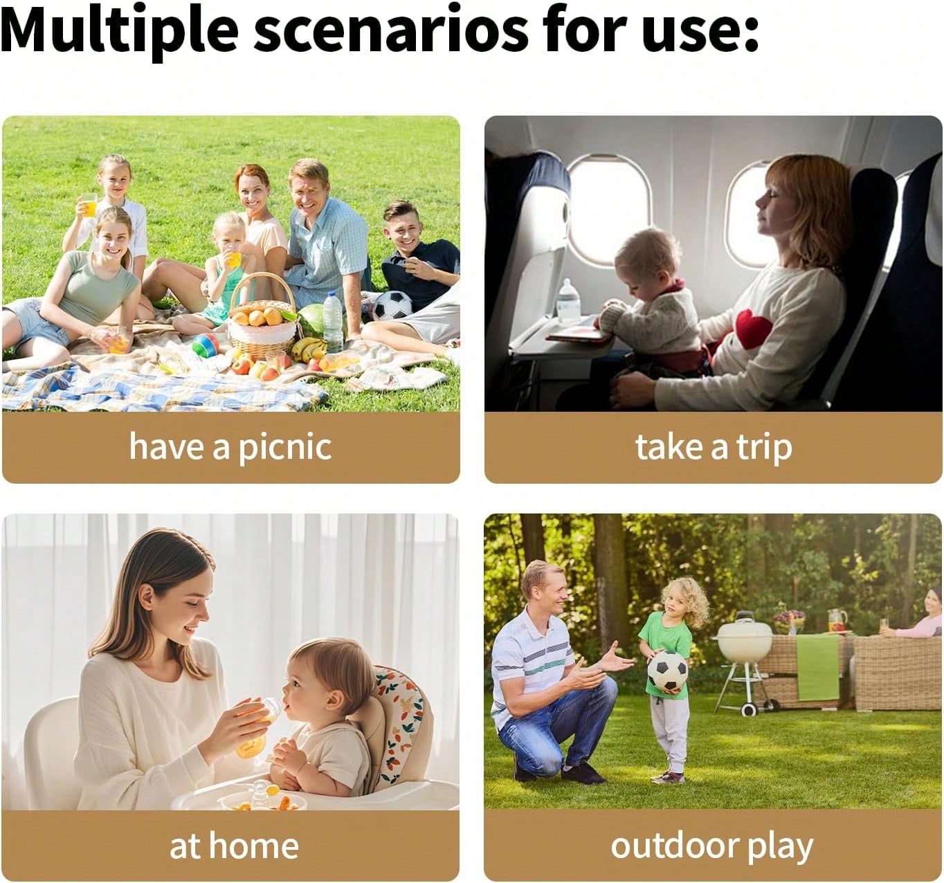 YOTIME Travel Bottle Brush Set, Auto-Open Rack &Amp; Vertical Brushs Drying Slots, 3 Brushes, Foldable Drying Rack, Dispenser, Travel Baby Essentials For On-The-Go Parents, Transparent Coffee