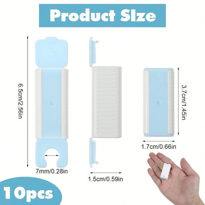 Yuanchu 10Pcs Baby Proof Charger Cord Protectors, Childproof USB Charger Cords Covers Universal Toddlers Safety Phone Power Outlet Protector Covers Electrical Cord Cover(Blue And White)