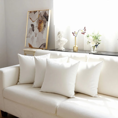 YUNDO 18-Inch 20-Inch 22-Inch Multi-Pack White Pillow Inserts, 2pcs 4pcs 100% Microfiber Filled. Compatible With Various Pillowcases, Machine Washable & Hypoallergenic, Bohemian Style. Suitable For Be