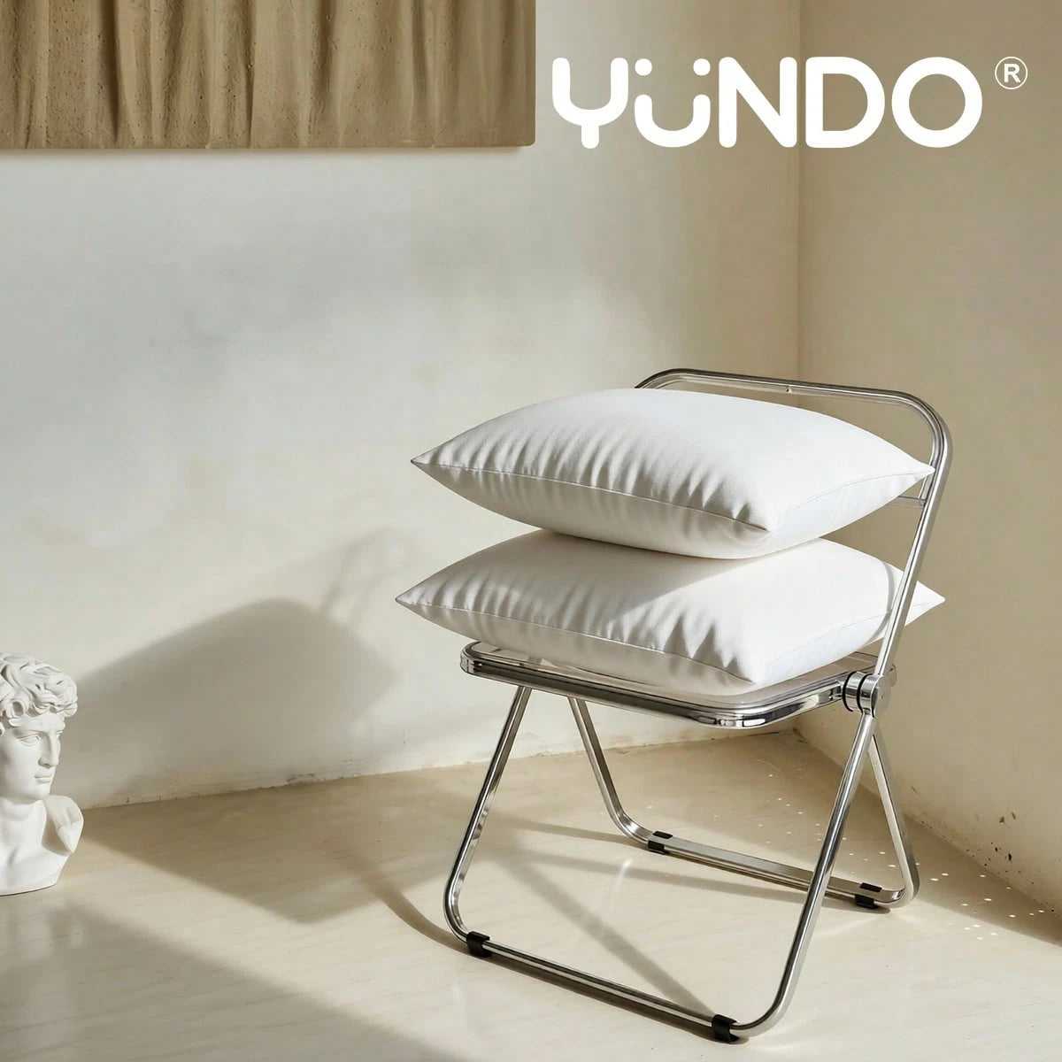 YUNDO 18-Inch 20-Inch 22-Inch Multi-Pack White Pillow Inserts, 2pcs 4pcs 100% Microfiber Filled. Compatible With Various Pillowcases, Machine Washable & Hypoallergenic, Bohemian Style. Suitable For Be