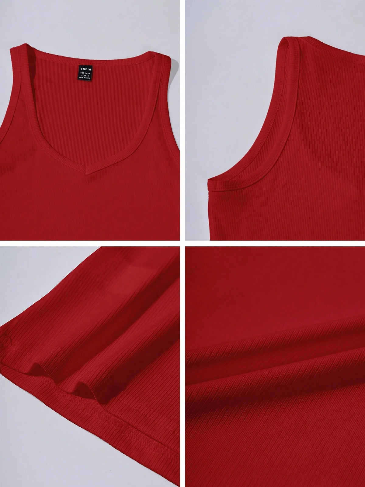 Zavorell Sultry Sexy Style Knit Sports Tank Top, Slim Fit Red Tank Top Women Red Top Women Red Tank Tops