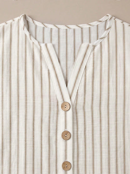 Zayélia Lady's Smooth-Woven Elegant And Simple Casual Summer Blouse, Work Shirt