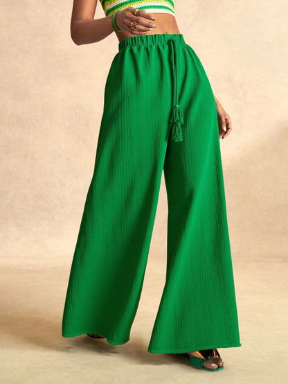 Zivah Women's Casual Breezy Geometric Print Full Length Palazzo Pants, For Music Festival Vacation Beach Sage Green Summer